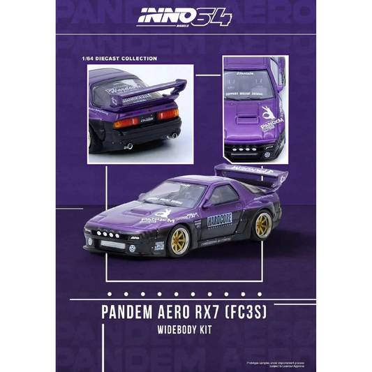 INNO64 Mazda RX7 FC3S " PANDEM / ROCKET BUNNY" Purpura 1.64