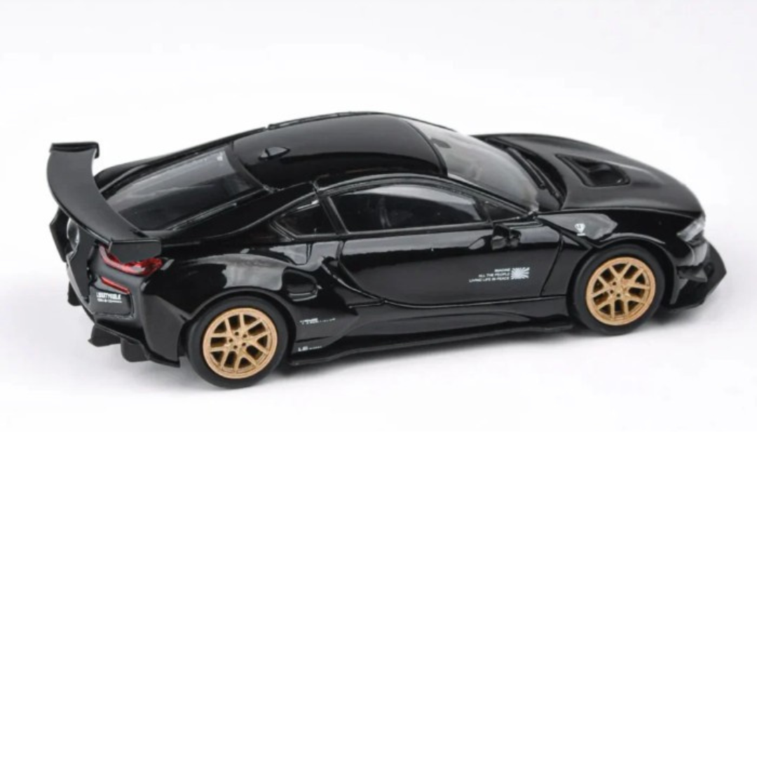 Para64 BMW I8 2018 Liberty Walk BMW i8 LHD Negro / Dorado