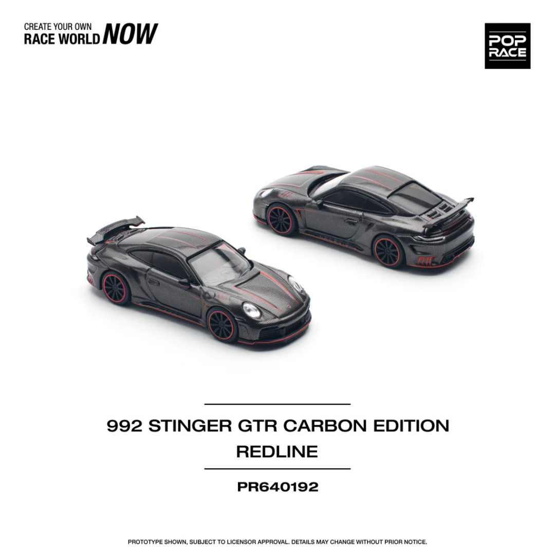 Pop Race Porsche 992 Stinger GTR Carbon Edition Red Line # 192 1.64
