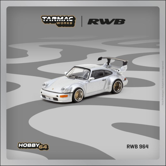 Tarmac Works Porsche RWB 964 Silver 1.64