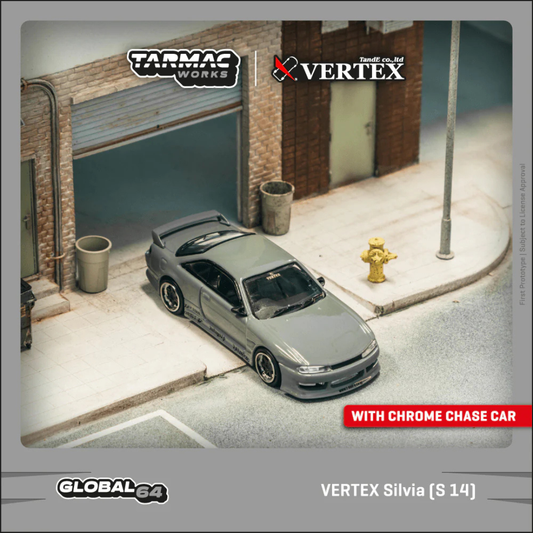 Tarmac Works 1/64 VERTEX Silvia S 14 Gris - GLOBAL64