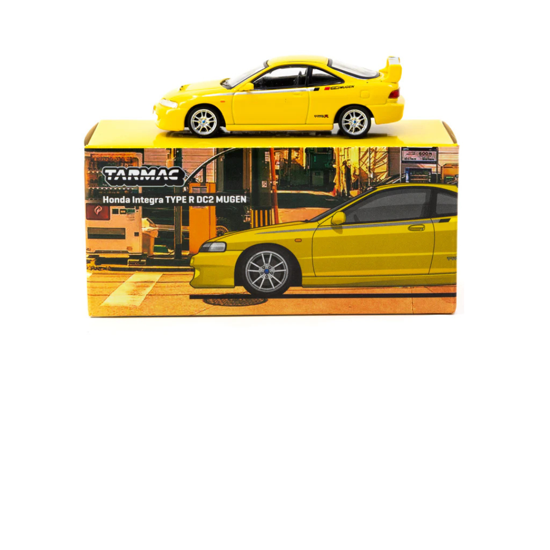 Tarmac Works 1/64 Honda Integra TYPE R DC2 MUGEN Amarillo Luz Solar - GLOBAL64