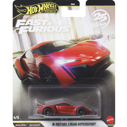 Hot Wheels Premium W Motors Lykan HyperSport 25º Aniversario Fast And Furious HNW46-979N