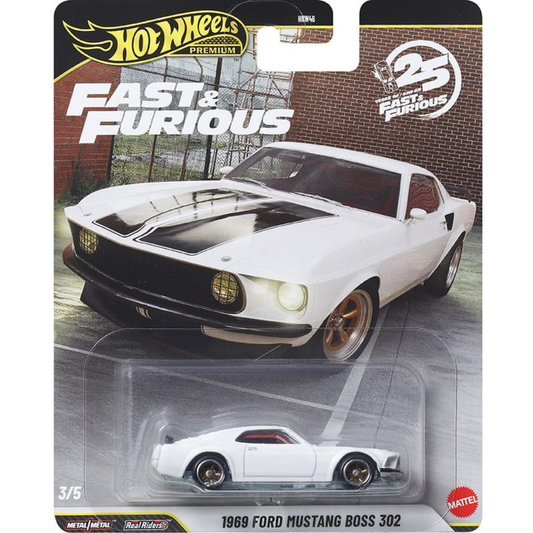 Hot Wheels Premium Ford Mustang Boss 302 1969 25º Aniversario Fast And Furious HNW46-979N