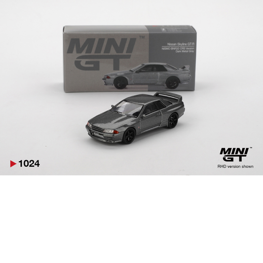 MINI GT  NISSAN SKYLINE GTR (VERSIÓN NISMO BN R32 CRS) GRIS METALIZADO OSCURO 1992 # 1024