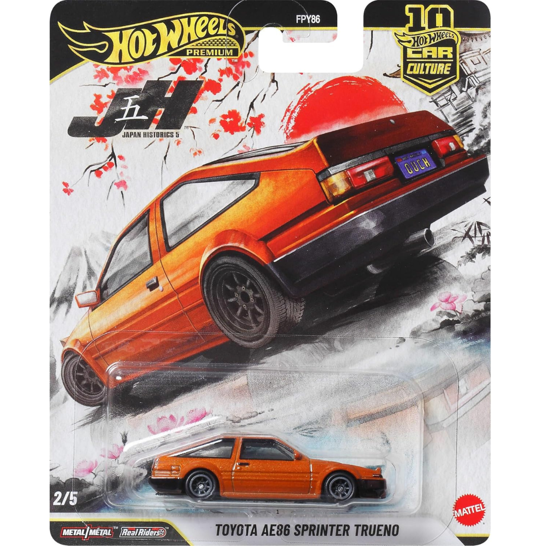 Hot Wheels Premium Toyota AE86 Sprinter Trueno Japan Historics 5