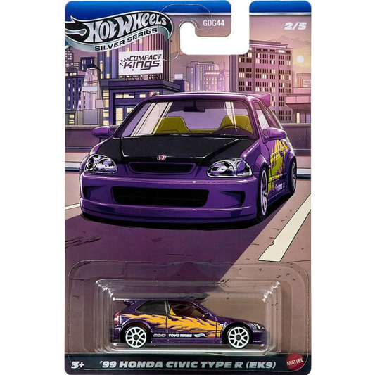 Hot Wheels Compact Kings Silver Series Basicos Honda Civic EK9 Type R 99 GDG44-977Q