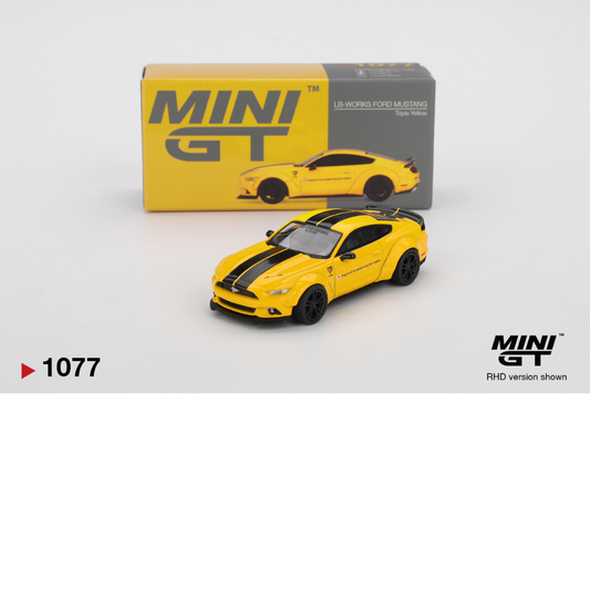 MINI GT FORD MUSTANG LB-WORKS TRIPLE YELLOW 2015 # 1077