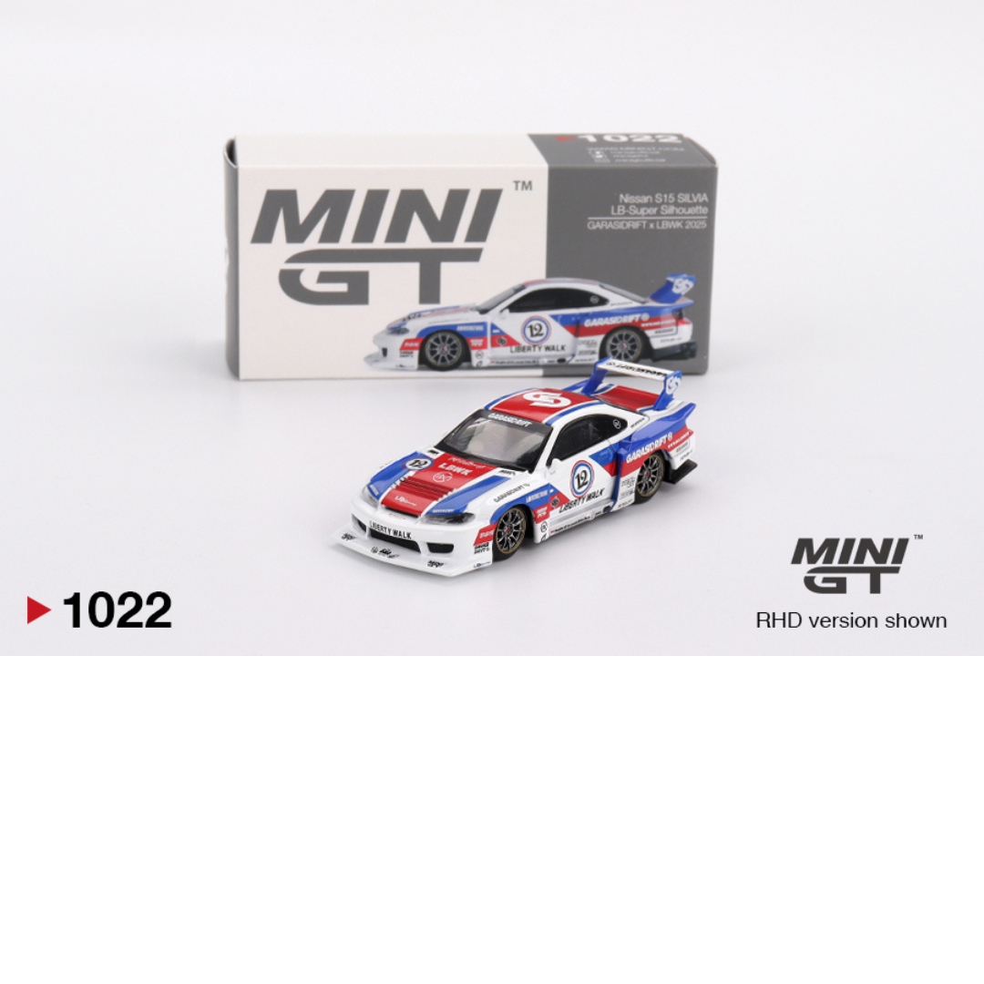 MINI GT NISSAN SILVIA S15 LB-SUPER SILHOUETTE GARASIDRIFT X LBWK 2025 # 1022