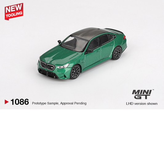 MINI GT BMW M5 (G90) ISLE OF MAN GREEN METALLIC 2024 # 1086