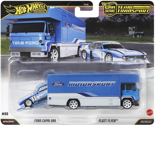 Hot Wheels Premium Team Transport Ford Capri GR5 Fleet Flyer # 88