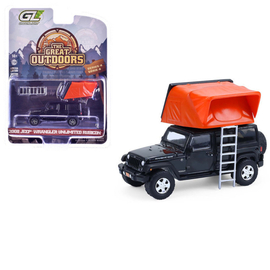 Greenlight Jeep Wrangler Unlimited Rubicon The Great Outdoors Series 4 Tienda Campaña Camper 1.64