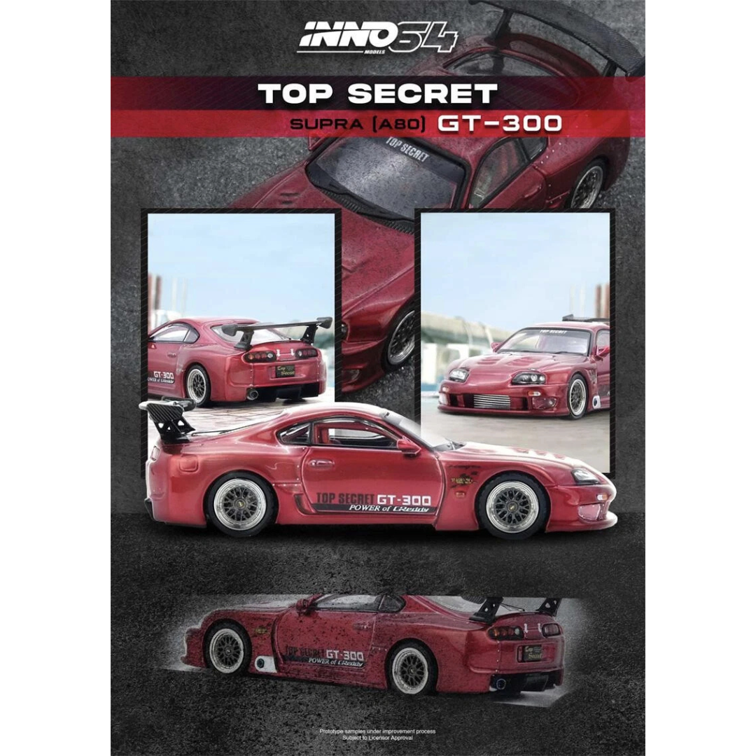 Inno64 Toyota Supra A80 Top Secret Rojo 1.64