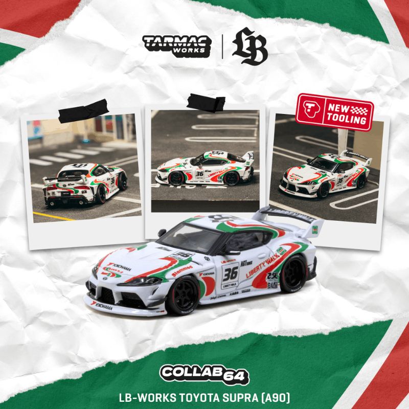 ***PREORDER *** LLEGADA APROXIMADA PRIMER TRIMESTRE 2027 *** TARMAC LB WORKS TOYOTA SUPRA (A90) White – Pure JDM aggression CASTROL
