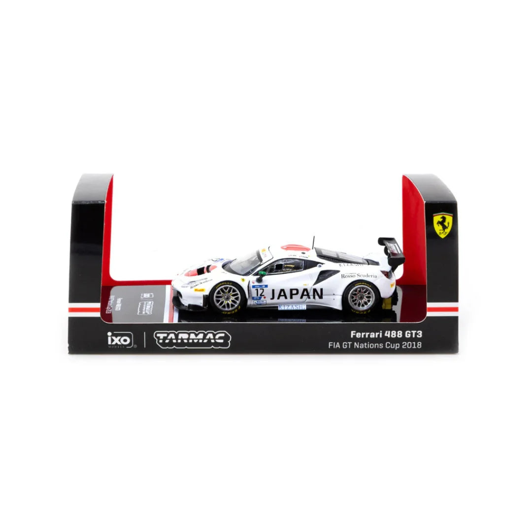 Tarmac Works 1.64  2018 Ferrari 488 GT3 FIA GT Nations Cup #12 T. Kondo / K. Seto White