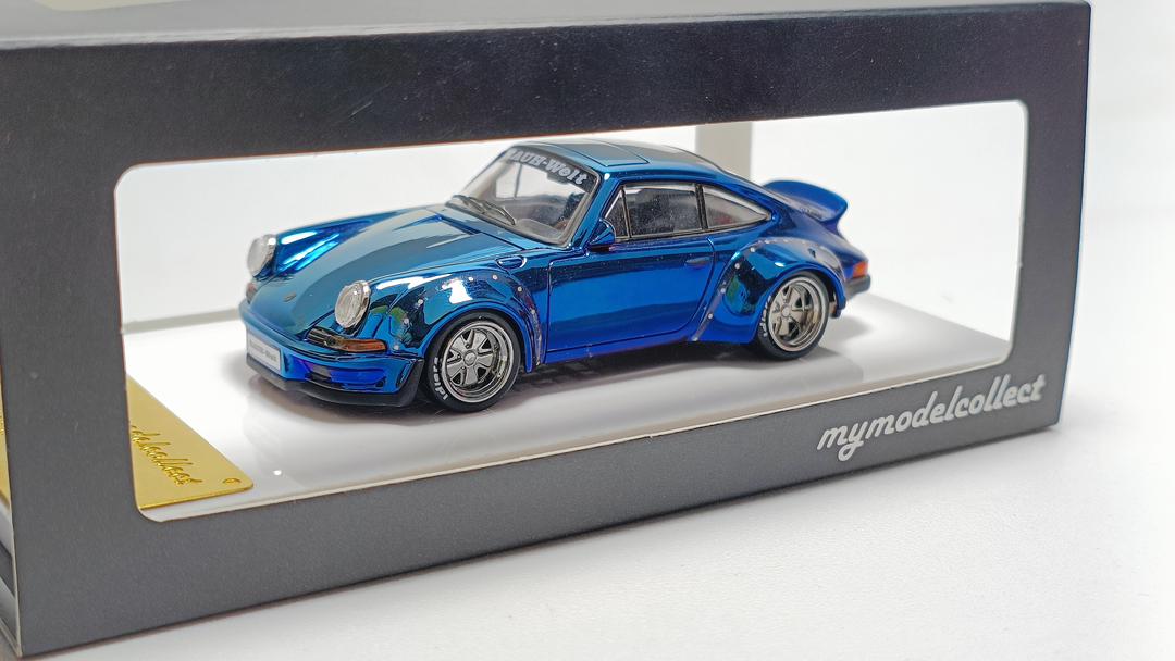 My Model Collect Porsche RWB 930 Chrome Blue 1.64 MMC640007D