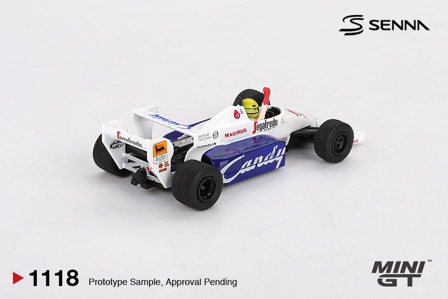 MINI GT Ayrton Senna TG184 #19 Toleman 1984 Gran Premio de Mónaco 2do lugar # 1118