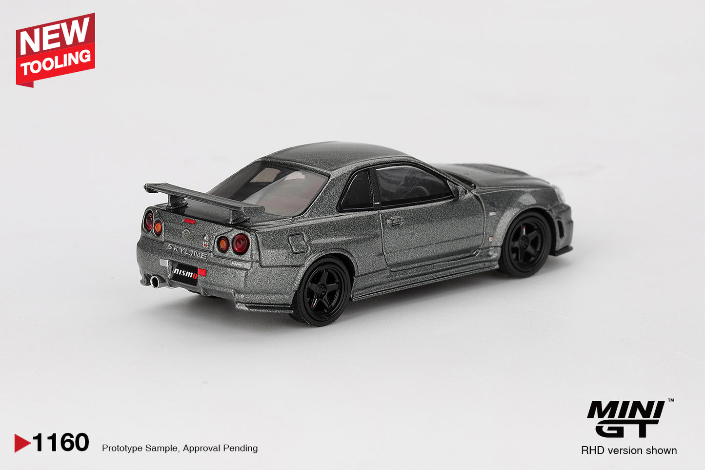 *** EN CAMINO *** MINI GT NISSAN SKYLINE GTR R34 DARK METAL GRAY NISMO CRS 1999 # 1160