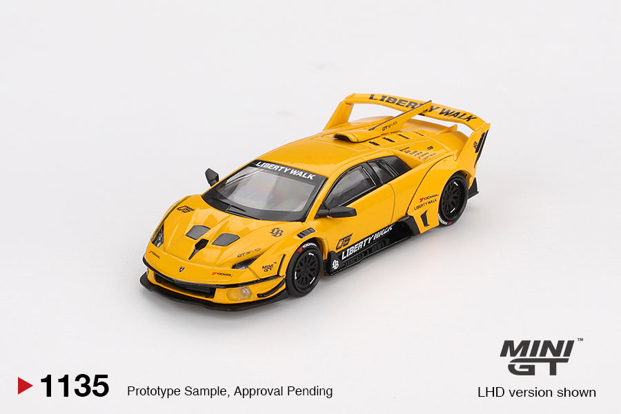 MINI GT Lamborghini LBWK Silhouette MURCIELAGO GT Evo Yellow # 1135