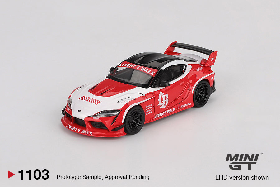 MINI GT TOYOTA GR SUPRA LB WORKS RED/WHITE 2025 # 1103