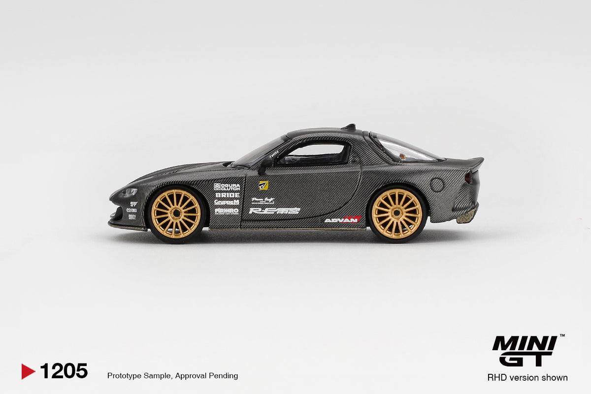 MINI GT Mazda RX7 RE Amemiya Matsukiyo KOKU 3 Rotor NA-7 TAS 2025 Premio al mejor coche tuneado # 1205