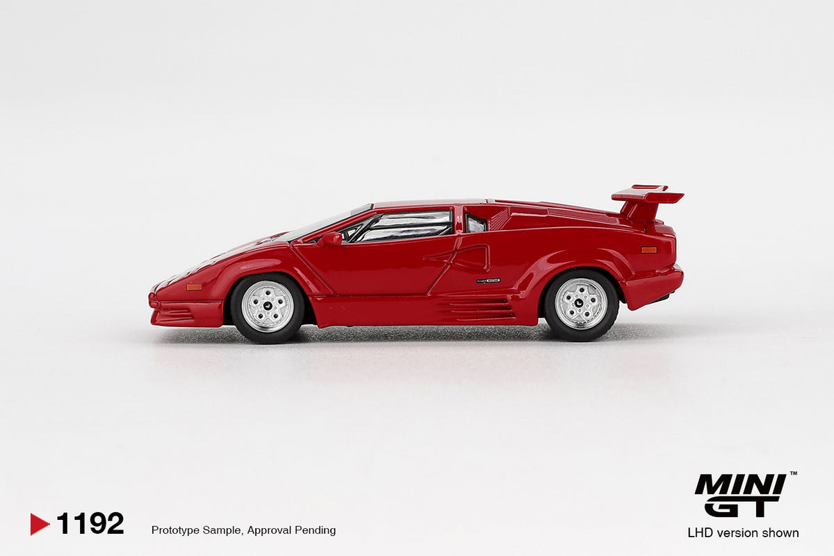 MINI GT LAMBORGHINI COUNTACH 25TH ANNIVERSARY RED 1988 # 1192