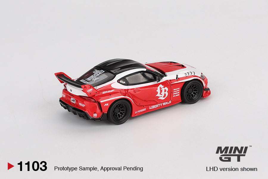 MINI GT TOYOTA GR SUPRA LB WORKS RED/WHITE 2025 # 1103