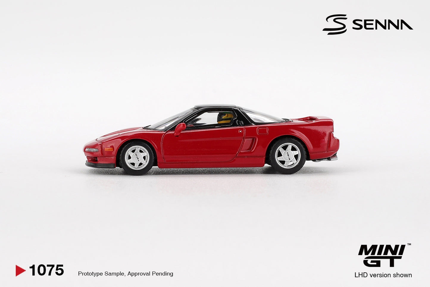 MINI GT HONDA NSX PROTOTYPE MIDSHIP SPORTS AYRTON SENNA W/ FIGURE 1989 # 1075