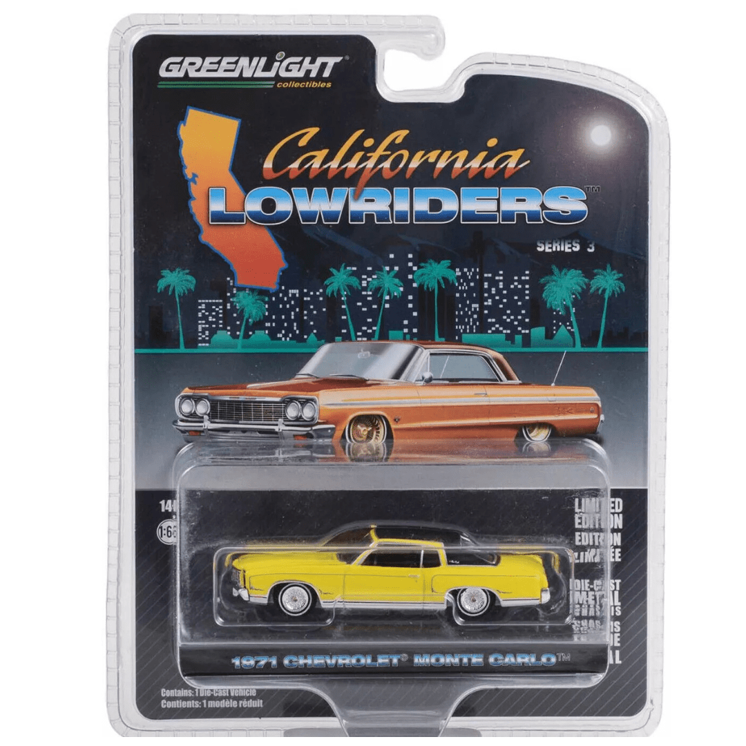 Chevrolet Monte Carlo Low Rider 1971 **** Greenlight California Lowriders 1:64 - Garage23