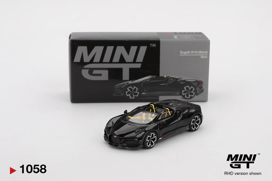 MINI GT BUGATTI W16 MISTRAL BLACK 2024 # 1058