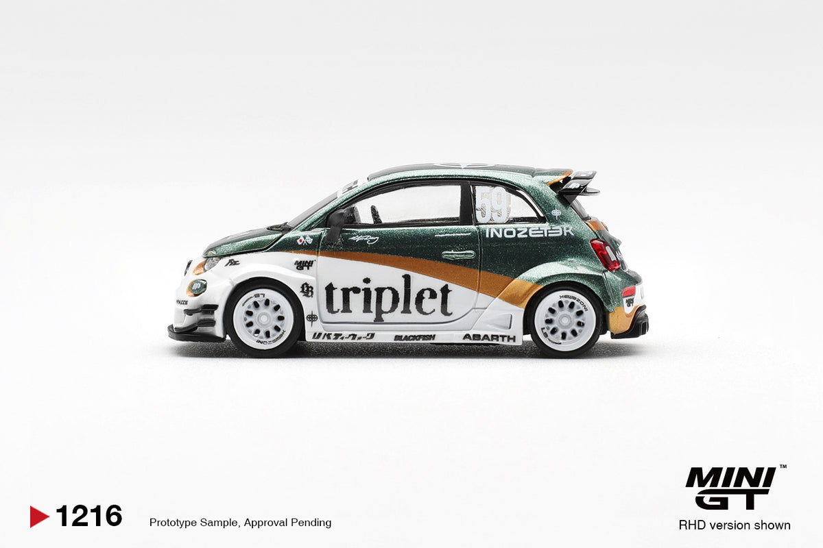 *** LLEGADA FINALES DE SEPTIEMBRE 2026 *** MINI GT FIAT 595 ABARTH TRIPLET * EDICION LIMITADA * LB WORKS TY EDITION 2026 # 1216
