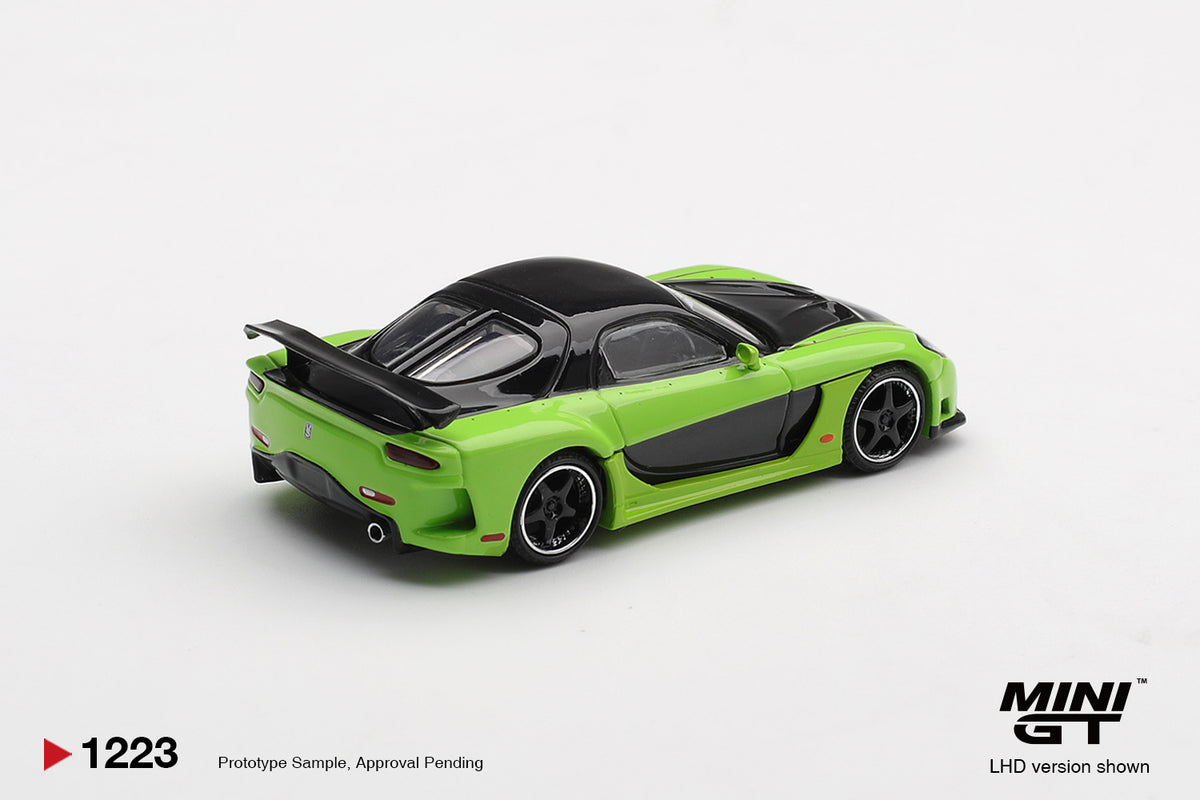 *** LLEGADA FINALES DE SEPTIEMBRE 2026 ***  MINI GT MAZDA RX7 FD VEILSIDE FORTUNE7 GREEN 2012 # 1223