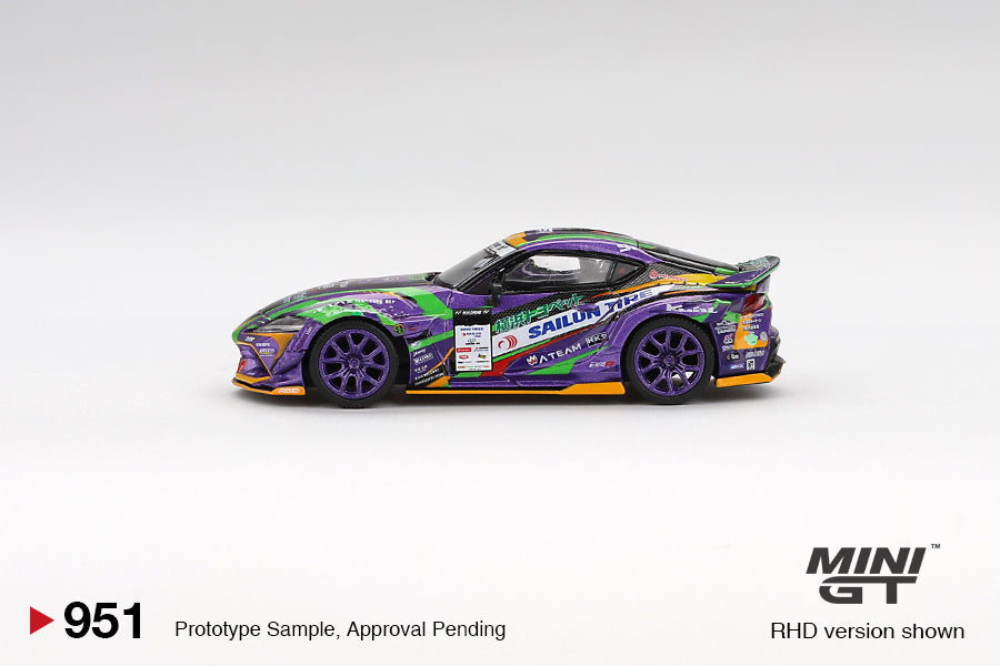 MINI GT Toyota GR Supra KUHL 2021 D1GP EVANGELION RACING # 951