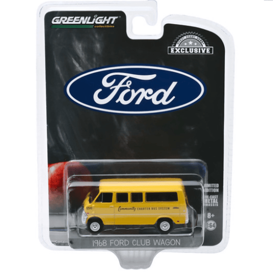 Furgoneta Ford Club Wagon - "Autobús escolar" (1968) Greenlight 1/64 - Garage23