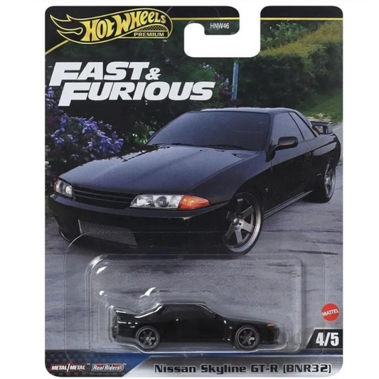 Hot Wheels Premium Nissan skyline R32 Fast and furious furious Negro Pelicula