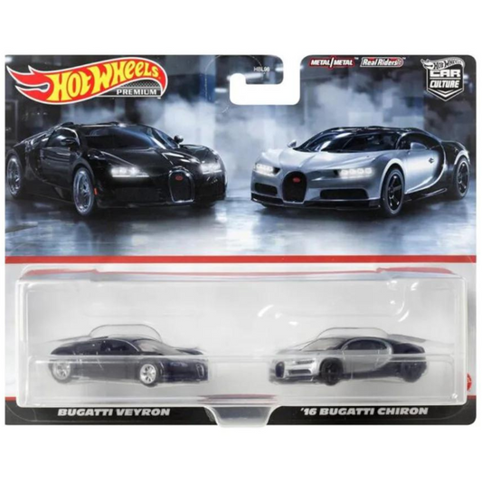 Hot Wheels Premium Duo Pack 2 Bugatti Veyron y Bugatti Chiron Car culture