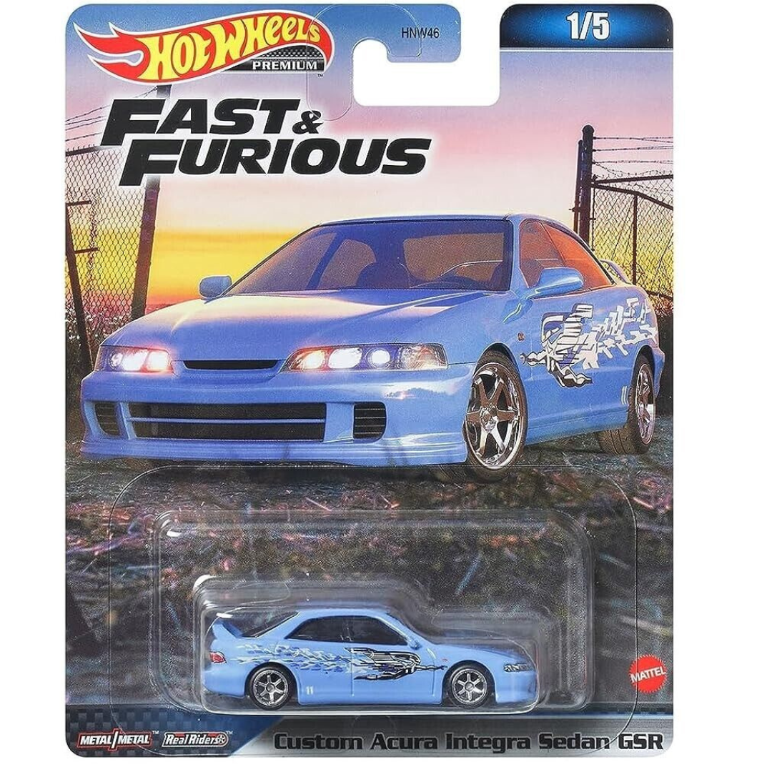 Hot Wheels Premium Custom Acura Integra Sedan GSR Fast and Furious 1999 JDJ13