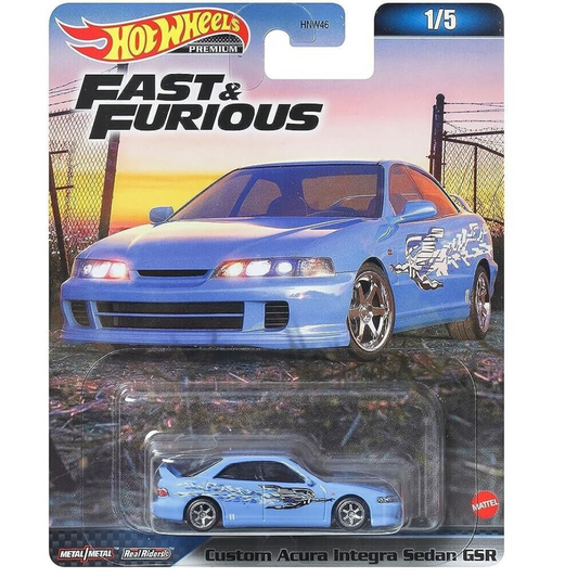 Hot Wheels Premium Custom Acura Integra Sedan GSR Fast and Furious 1999