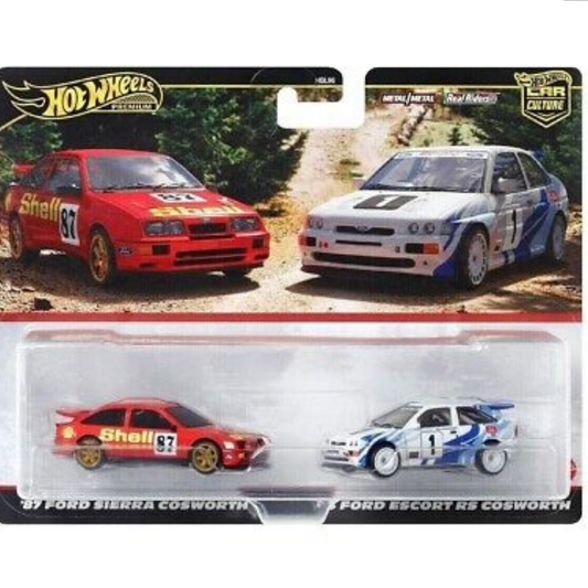 Hot Wheels Premium Pack 2 Dúo Ford Sierra Cosworth / Ford Escort RS