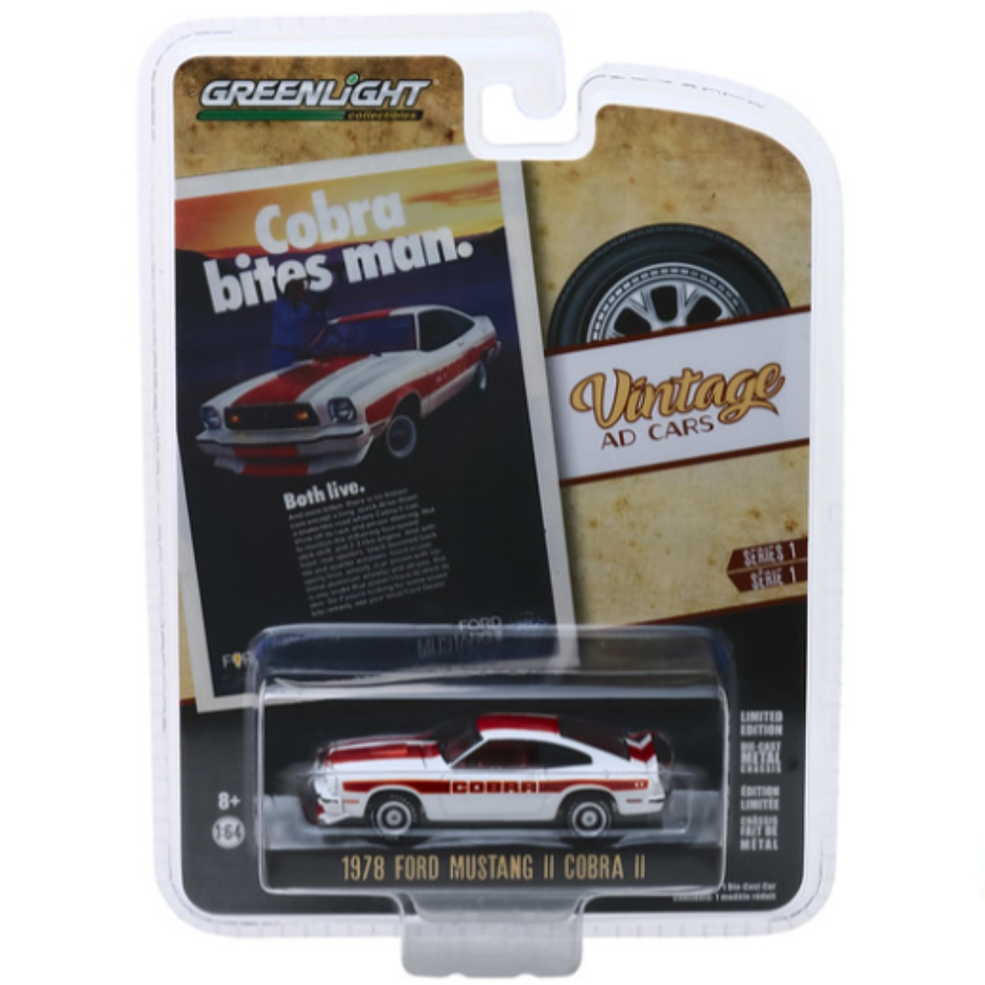 Ford Mustang II Cobra II “Cobra Bites Man. Both Live (1978) Greenlight 1/64