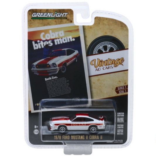 Ford Mustang II Cobra II “Cobra Bites Man. Both Live (1978) Greenlight 1/64