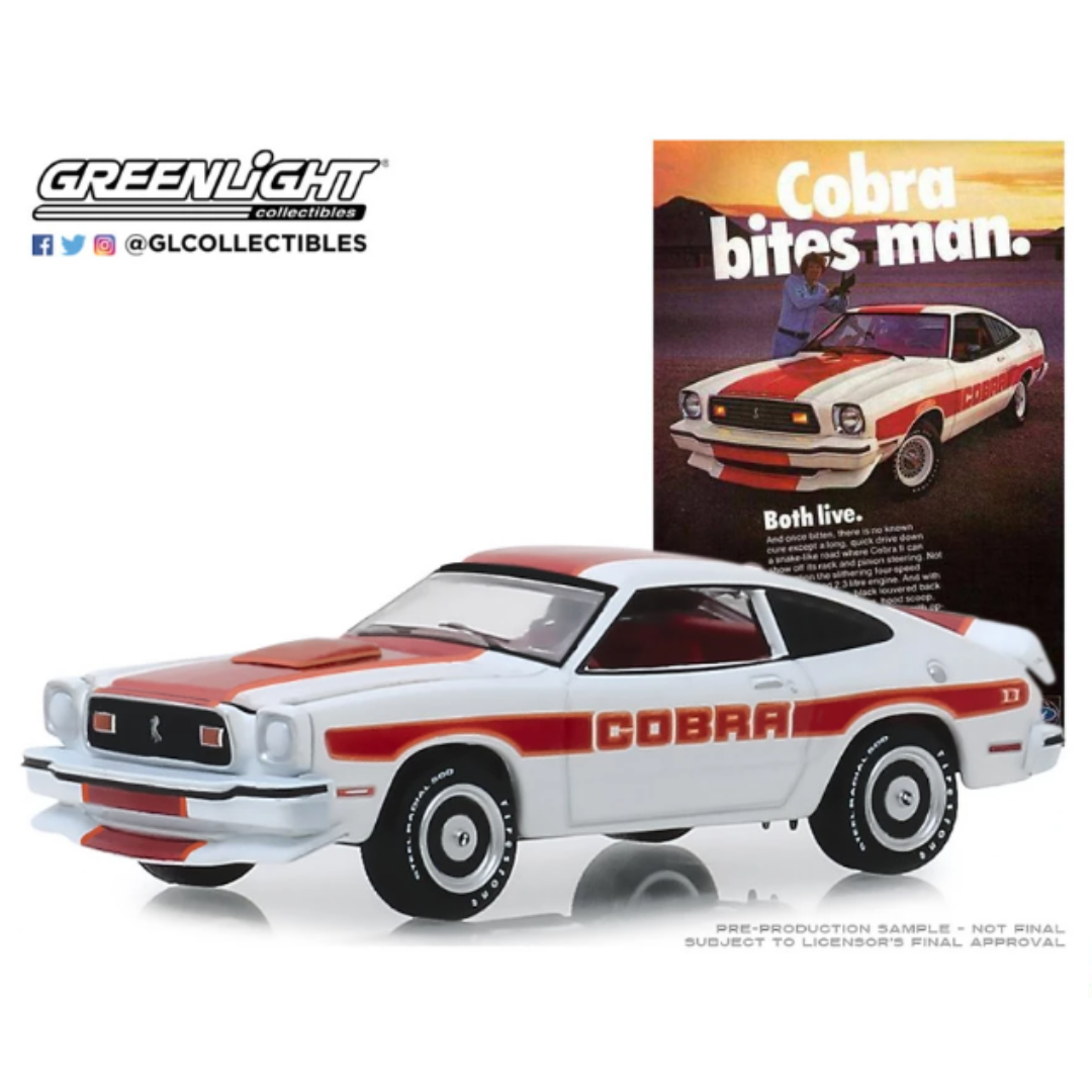 Ford Mustang II Cobra II “Cobra Bites Man. Both Live (1978) Greenlight 1/64