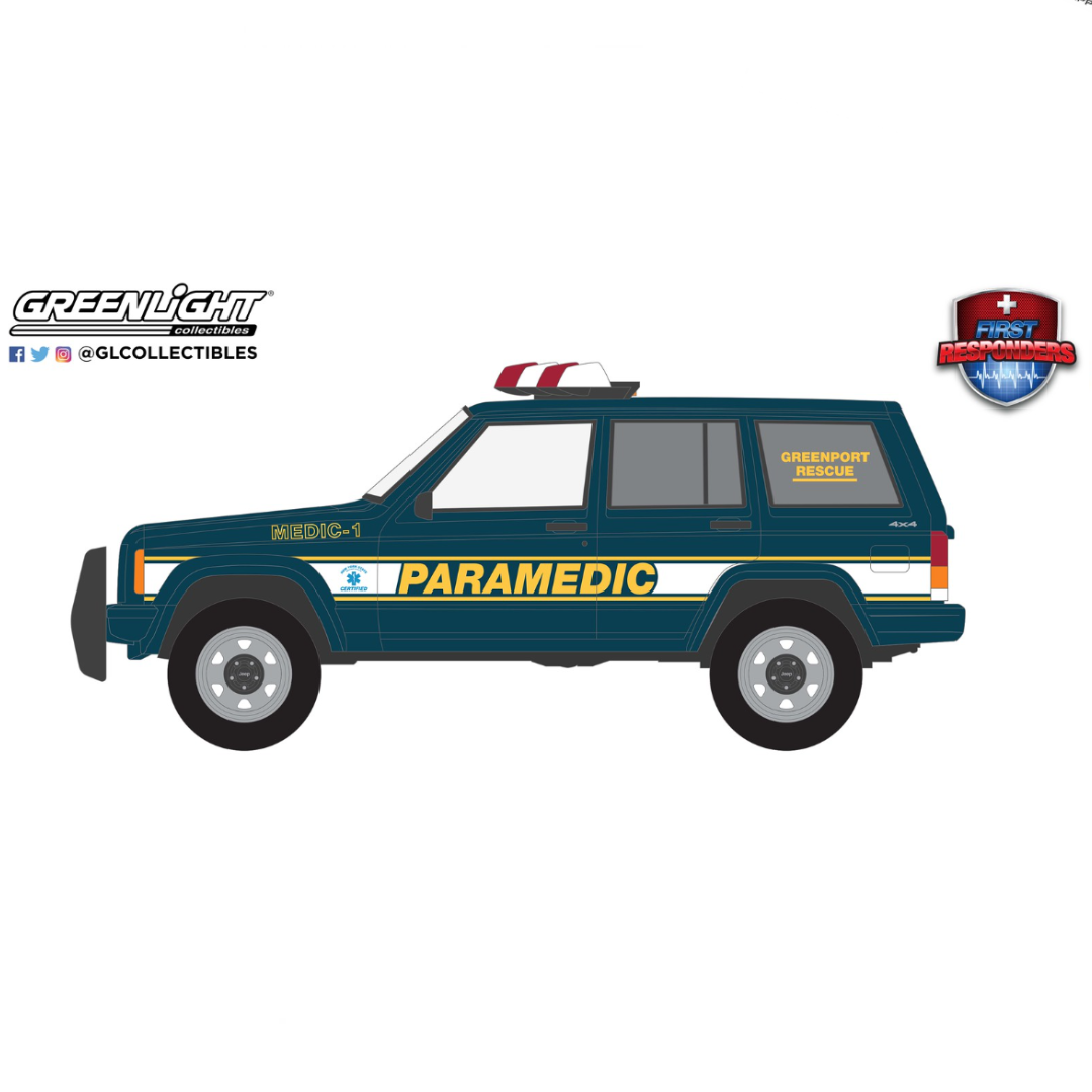 Jeep Cherokee - "Unidad de Paramédicos" (1998) Greenlight 1/64