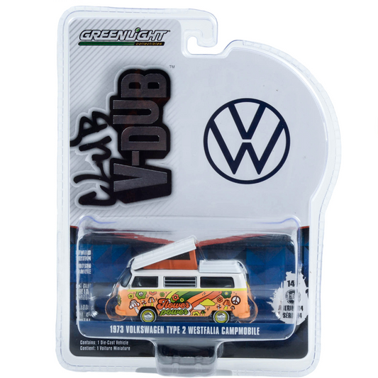 Volkswagen Type 2 Westfalia (1973) Campmobile "Vee Dub Series 14" Greenlight 1/64