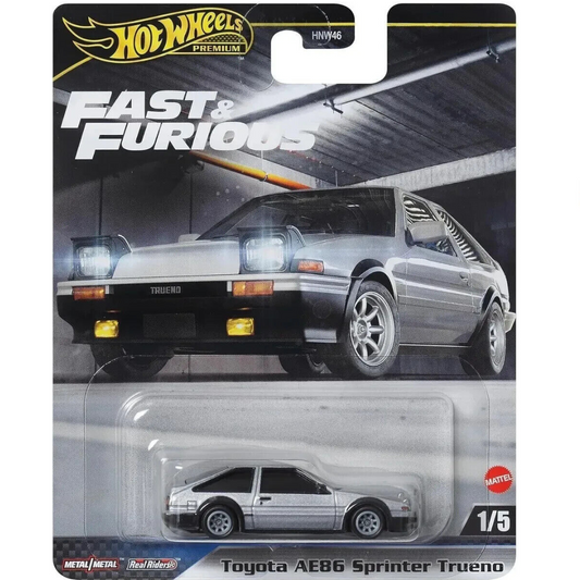 Hot Wheels Premium Toyota ae86 Sprinter Trueno Fast And Furious