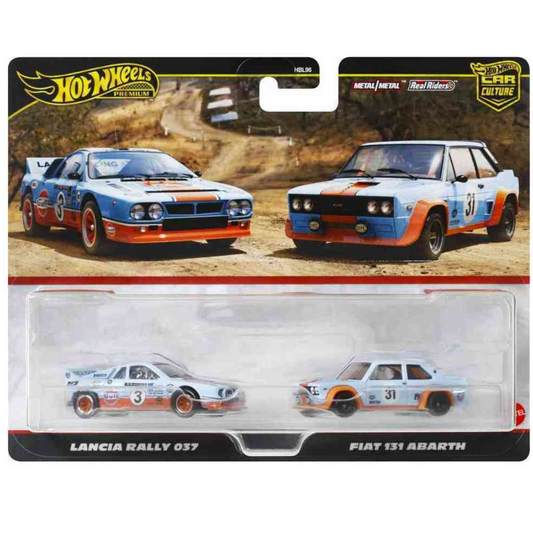 Hot Wheels Premium Dúo Pack2 Lancia Rally 037 / Fiat 131 Abarth  Car Culture