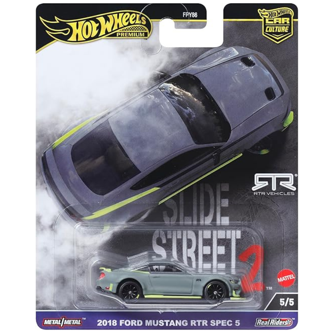 Hot Wheels Premium Ford Mustang RTR SPEC 5 Slide Street