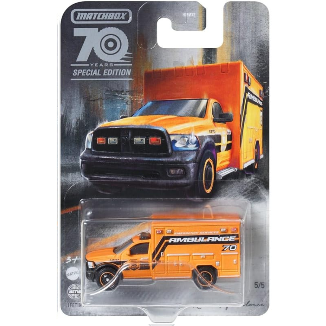 Matchbox Serie Completa de 5 vehículos Edición Especial del 70º Aniversario