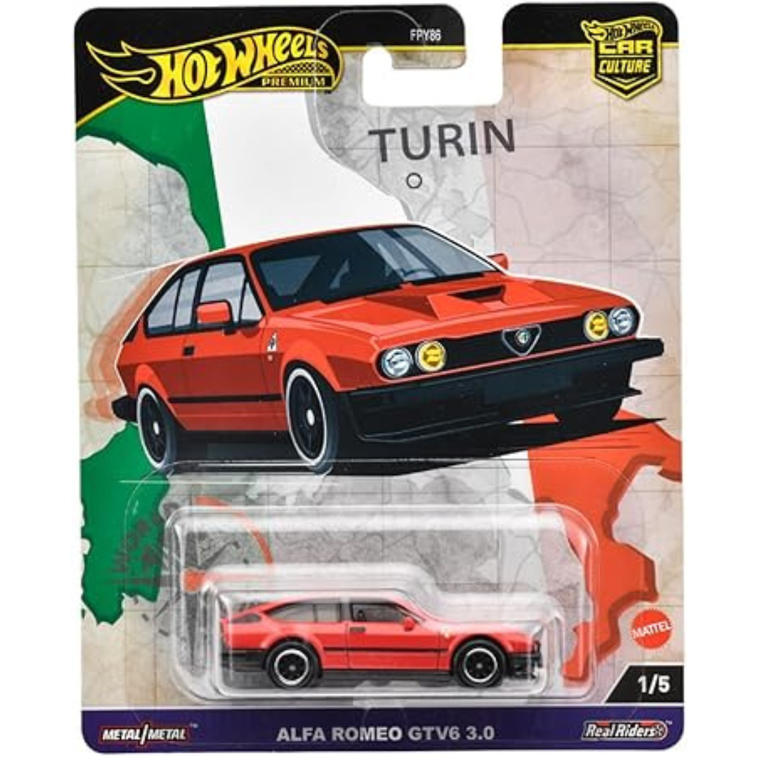 Hot Wheels Premium Alfa Romero GTV6 3.0 World Tour ¨Turin¨Car Culture