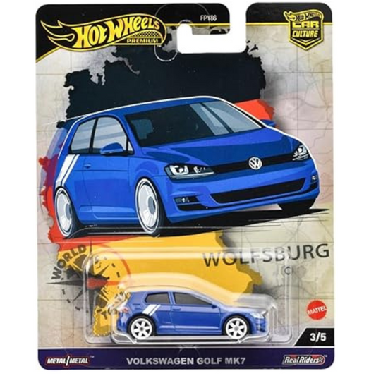 Hot Wheels Premium Volkswagen Golf Mk7 World Tour Car Culture